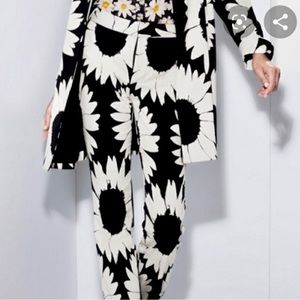 Alice & Olivia black and white floral pants.
